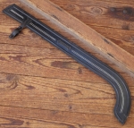 Kettenschutz, PALLAS, schwarz, Linien weiß, Länge ca. 53 cm, für Tourenrad, orig. 30er-50er J., gebr. 