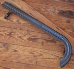 Kettenschutz CAWI, schwarz, Linien silber, Länge ca. 53 cm, für Tourenrad, orig. 30er-50er J., gebr. 