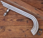 Kettenschutz, silber, Länge ca. 41 cm, für Sportrad, orig. 50er/60er J., gebr. 