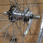 Hinterrad mit VAN SCHOTTHORST-Felge, verchromt, 28 Zoll (622), 1963, Nabe F&S Torpedo, gebr. 