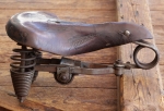 Sattel, Herren, HAMMOCK, Leder, braun, verchromt, original Ende20er/Anfang 30er Jahre, gebr. 