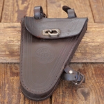 Werkzeugtasche MIELE für Herrenrad, Echtleder braun, original 30er/50er Jahre, gebraucht 