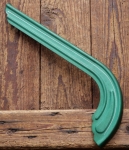 Kettenschutz, grün-metallic, Linien weiß, für Sportrad, Länge ca. 33 cm, orig. 50er/60er J., NOS 