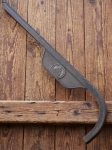 Kettenschutz BAUER, Länge ca. 56 cm, orig. 40er/50er J., schwarz, Linien weiß, gebr. 
