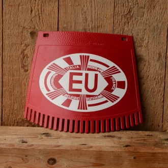 Schmutzfänger, rot-weiß, mit EU-Zeichen 
