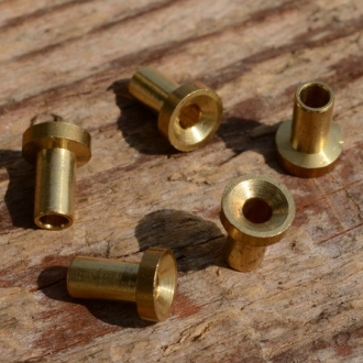 Lötnippel, D=6.0/3.5/2.6mm, L=8.0mm, Messing 
