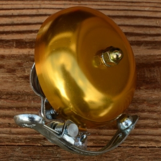Glocke "PING", für Rennrad/Sportrad, gold, D=57mm 