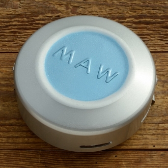 Polradabdeckhaube "MAW Fahrradmotor", Aluminium lackiert, 130mm 