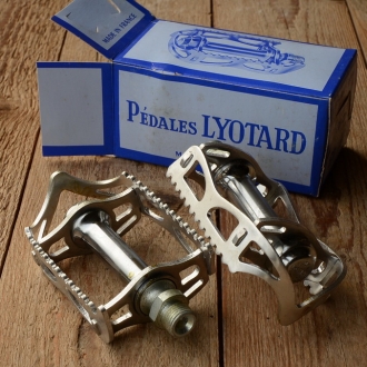 Pedale "Lyotard No.45", Alu-Rahmen, orig. 60/70er Jahre, ideal für den Rennrad-Klassiker, Gewinde 9/16 Zoll 