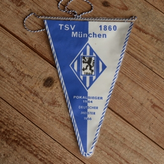 TOBI-Wimpel "TSV 1860 MÜNCHEN", 60/70er Jahre Altbestand 