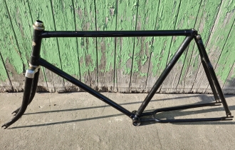 Fahrradrahmen MIELE Melior, Vollballonrad 26 x 2.00, Rahmenhöhe 55 cm , 30er Jahre , Herren, ältere Neulackierung 