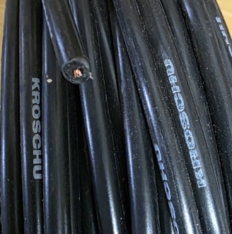 Zündkabel, schwarz, D=5mm, 50cm Stück, orig. aus altem KROSCHU Lagerbestand     