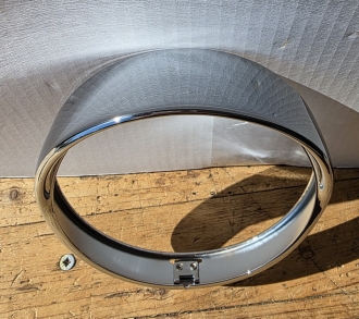 Lampenring f. Scheinwerfer "Typ HELLA" für Moped, Motorfahrrad, Motorrad, verchromt, D_aussen =150mm, LA=130mm 