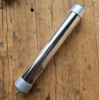 Batterierohr verchromt, passend für Standlicht/Sachs 98 ccm Motorfahrräder, 6 Volt (4 x 1.5 V Monozelle)  