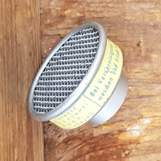 Luftfilter für BING Vergaser etc., orig. MANN, 50-60er Jahre,  Anschlußmaß ca. 23,5 mm, alte Neuware 