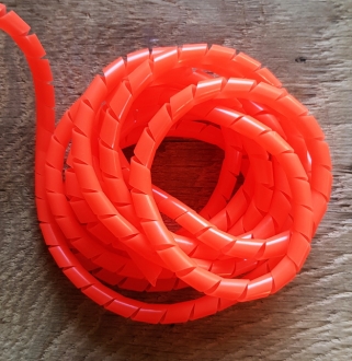 Zierspirale / Bowdenzugummantelung, orange, ca. 2 Meter ! lang, Restbestand aus älterer Neuauflage 