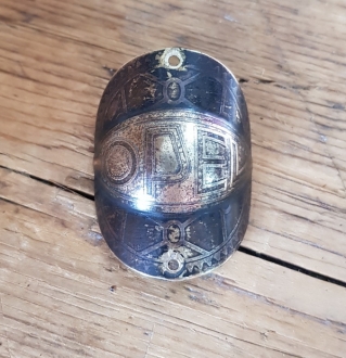 Steuerkopfschild Opel Rüsselsheim, Messing, 30er Jahre , rares Originalschild aus Sammlungsbestand 