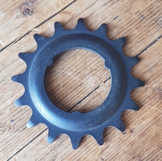 Ritzel 1/2 x 1/8 Steckausführung, "Z=16", anthrazit oder silberfarben, gekröpfte Ausführung, passend für F&S Torpedo- u. div. weitere Freilaufnaben .  