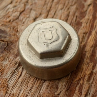 Pedalkappe, "UNION", verchromt, Innengewinde D_innen=22mm D_aussen=24.5mm,  orig. alte Neuware 