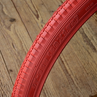 Fahrrad Reifen, 28 x 1,75 (47-622), rot, klassische Ausführung 