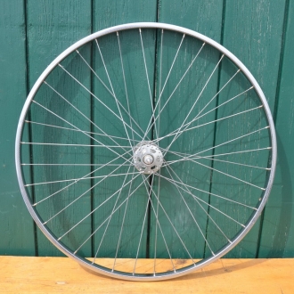 Laufrad vorn 26 x 1 3/8 "Schürmann" verchromt, Hochflanschnabe "Union", 