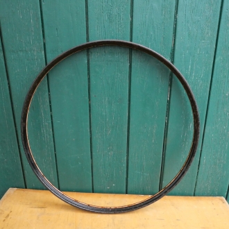 Felge für Drahtbereifung 28 x 1,75; Breite 36 mm, Patina, Linierung rot/weiß/gold 