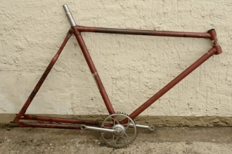 Fahrradrahmen "STANDARD",  Herrenausf., 28 Zoll , RH=55cm, orig. 50er J., ohne Gabel,  incl. Tretlager 