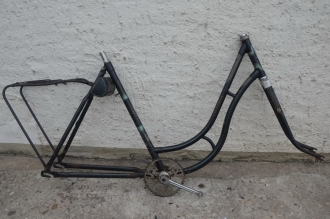 Fahrradrahmen "Victoria Modell V62N" Damenausf. 28 Zoll, Stahl, schwarz, RH=55 cm, 50er Jahre 