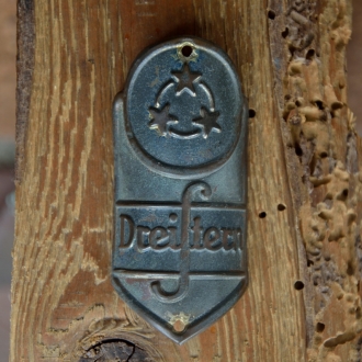 Steuerkopfschild DREISTERN, Bielefeld, Originalschild aus Sammlungsbestand 