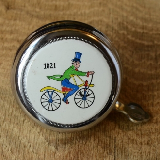 Fahrrad/Moped Klingel Deckel "1821", orig. 70er Jahre, verchromt, ohne Unterteil, ggf. Gebrauchsspuren, siehe Bilder 