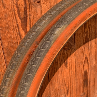 Paar Reifen Fahrrad, CONTINENTAL, 28 x 1,75 (47-622), C114, 60/70er J., braunwand, gebraucht gem. Bildern 