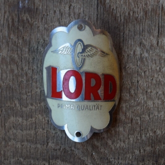 Steuerkopfschild Lord, 30-50er Jahre, Originalschild aus Sammlungsbestand 