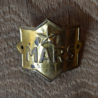 Steuerkopfschild Mars, 30-50er Jahre, Originalschild aus Sammlungsbestand 