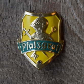 Steuerkopfschild Pfalzgraf, 50er Jahre, Originalschild aus Sammlungsbestand 