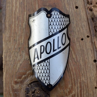 Steuerkopfschild APOLLO, 30-50er Jahre, Originalschild aus Sammlungsbestand 