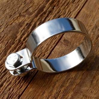 Auspuffhalteschelle, verchromt, "für Auspufftopf SACHS 50er", D=50mm 