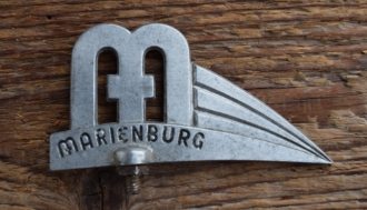 Schutzblechfigur MARIENBURG, Alu Druckguss, orig. Altbestand 50er Jahre, Zustand siehe Bild 