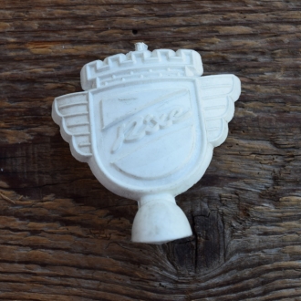 Schutzblechfigur RIXE, Kunststoff, orig. Altbestand 60er Jahre, Zustand siehe Bild 