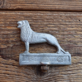 Schutzblechfigur EAG, Alu Druckguss, orig. Altbestand 30-50er Jahre, Zustand siehe Bild 