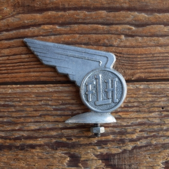 Schutzblechfigur FLH, Alu Druckguss, orig. Altbestand 50er Jahre, Zustand siehe Bild 