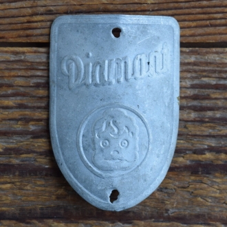 Steuerkopfschild DIAMANT, 50er Jahre, Originalschild aus Sammlungsbestand 