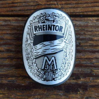Steuerkopfschild RHEINTOR, 80er Jahre, Originalschild aus Sammlungsbestand, kunststoff 