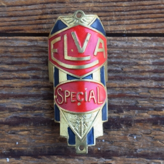 Steuerkopfschild ELVA, 50er Jahre, Originalschild aus Sammlungsbestand 