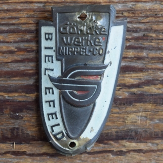 Steuerkopfschild GÖRICKE, 50er Jahre, Originalschild aus Sammlungsbestand 