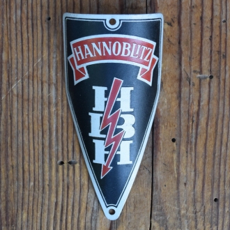 Steuerkopfschild HANNOBLITZ, 50er Jahre, Originalschild aus Sammlungsbestand 