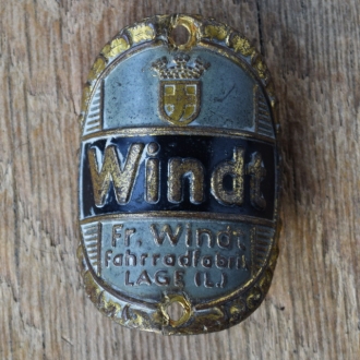 Steuerkopfschild WINDT, 50er Jahre, Originalschild aus Sammlungsbestand 