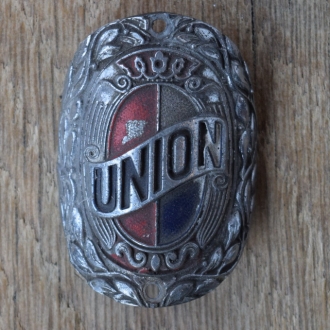 Steuerkopfschild UNION, 50er Jahre, Originalschild aus Sammlungsbestand 