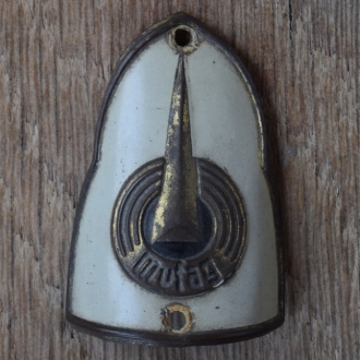 Steuerkopfschild MUFAG, 50er Jahre, Originalschild aus Sammlungsbestand 