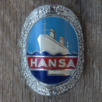 Steuerkopfschild HANSA, 50er Jahre, Originalschild aus Sammlungsbestand 