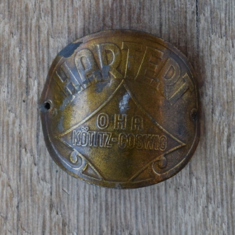 Steuerkopfschild HARTERT, 30er Jahre, Originalschild aus Sammlungsbestand 